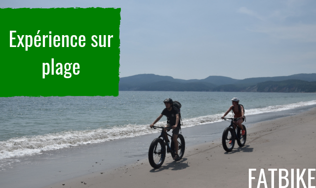 Fatbike, parcours de la plage